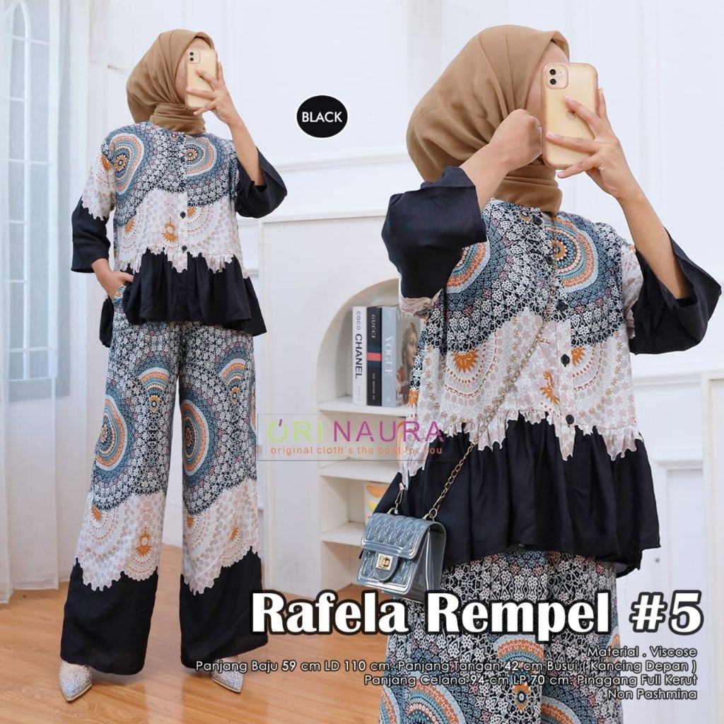 Rafela Rample One Set Setelan Wanita Original Produk By Orinaura
