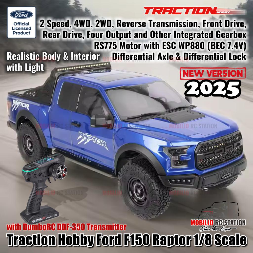 Traction Hobby Ford F150 Raptor 1/8 Scale RTR RC Crawler Adventure Car