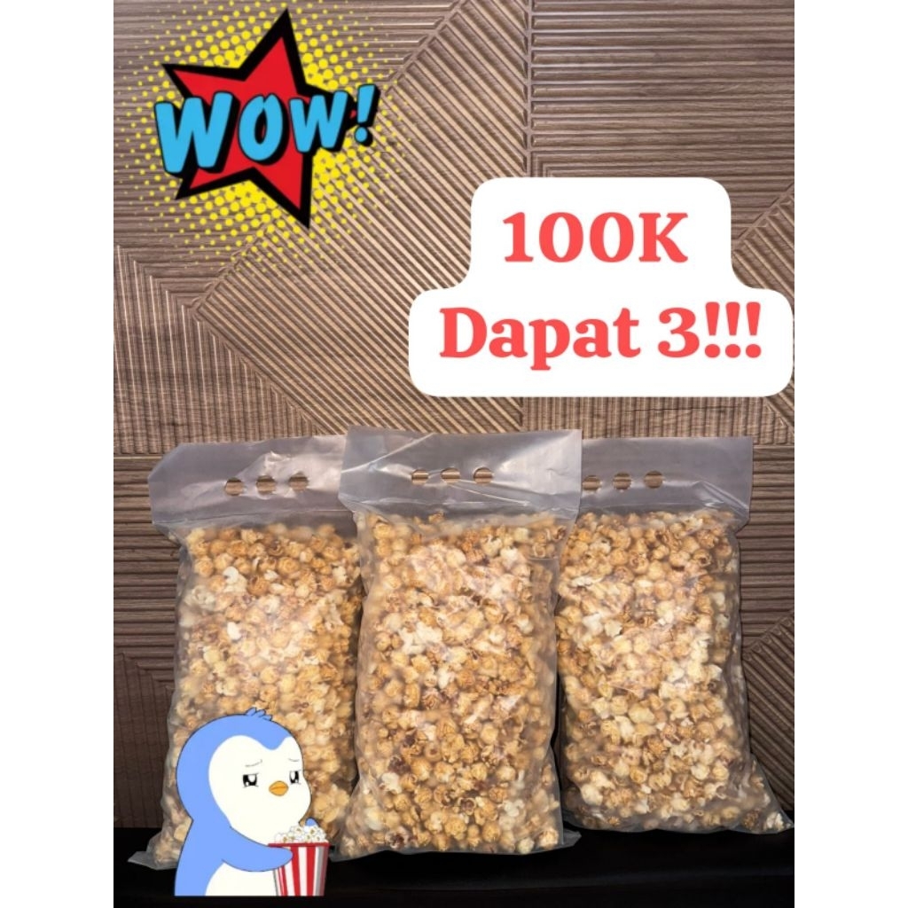 

PROMO POPCORN CARAMEL!! - BUNDLING 3 Bag hanya 100K!!