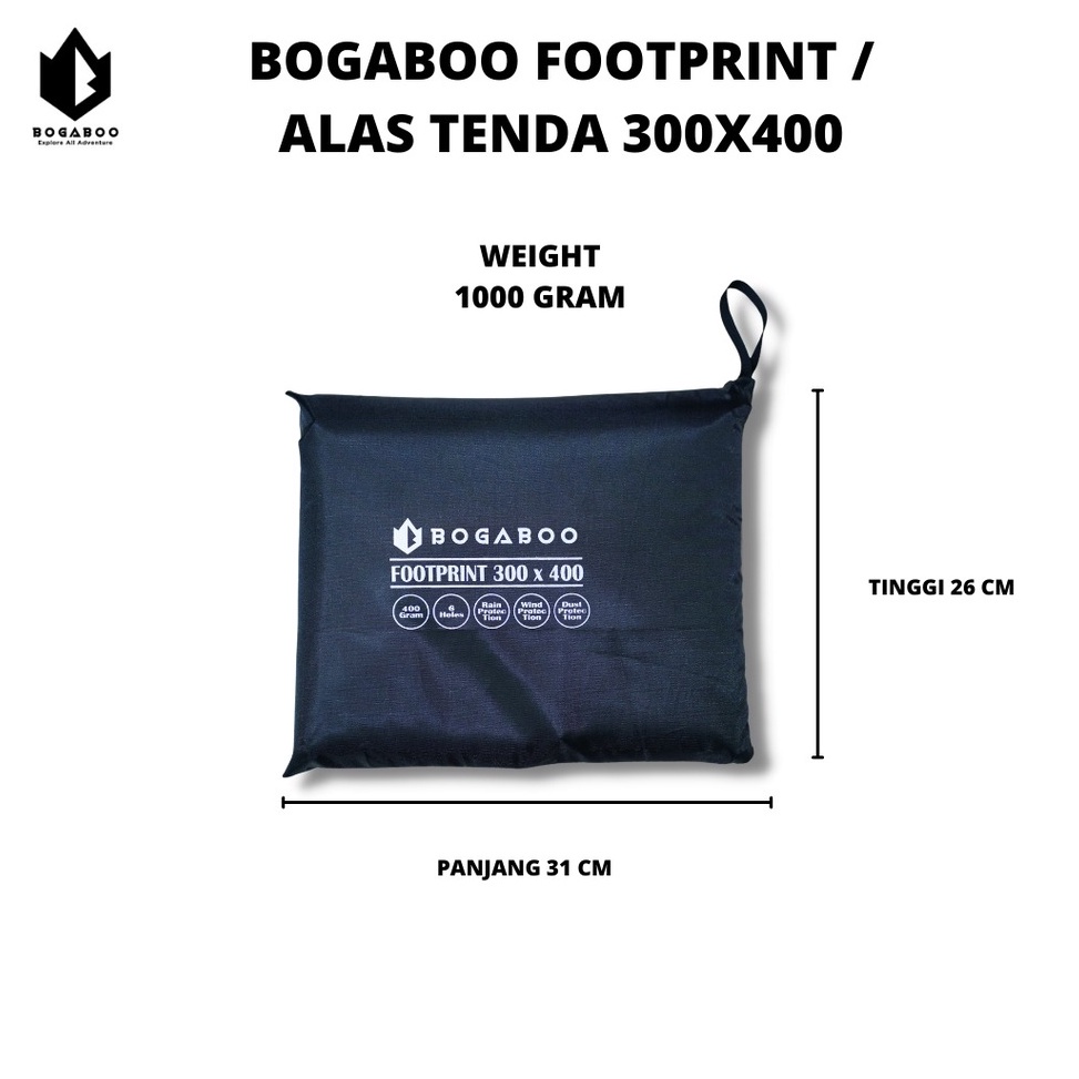 KODE R6S Bisa COD Footprint  Alas Tenda Bogaboo 3 CM X 4 CM  Terpal Tenda Bisa Untuk Tenda Dome QUEC
