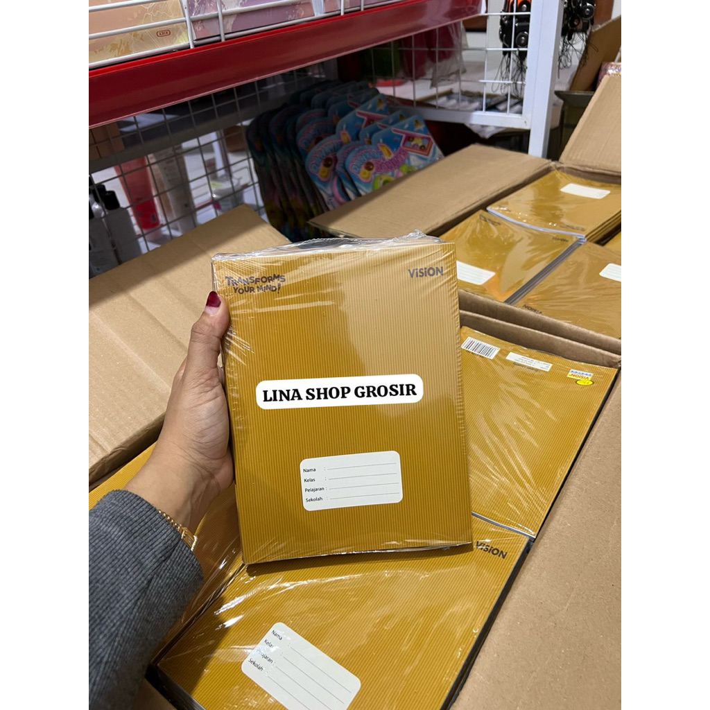 

[ PAK ] Buku Tulis VISION SAMPUL COKLAT / Vision Kraf Isi 38 Lembar Grosir Murah (Isi 10 Buku)[LS]