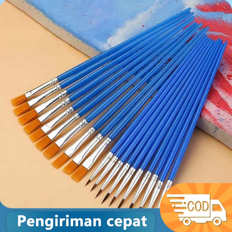 

KODE Y3G Kuas bulu lukis cat air atau cat minyak Gypsum Doll Hook Pena 1pcs
