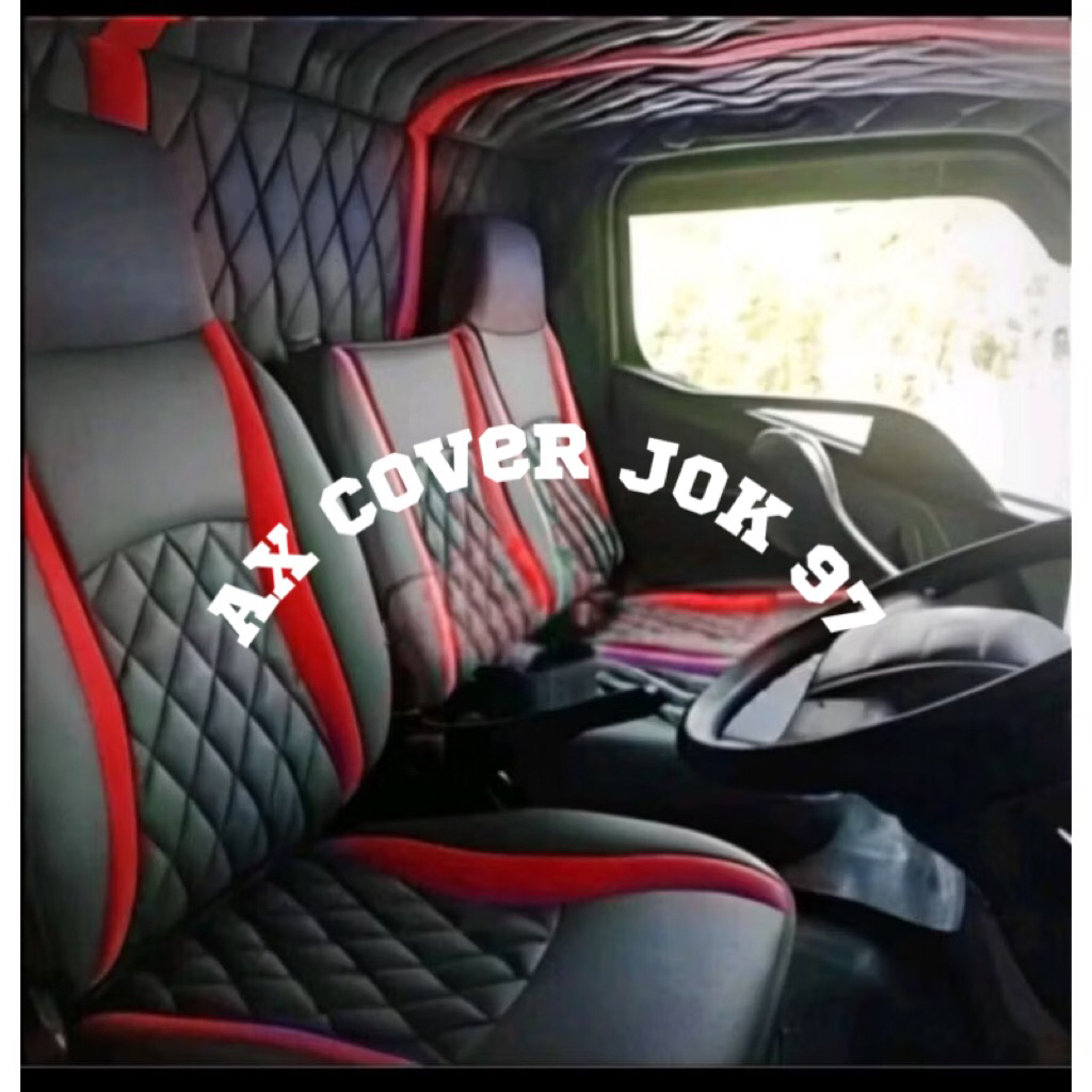 paket lengkap full set  cover jok Palpon kabin cover stir truck canter Ragasa Dyna giga