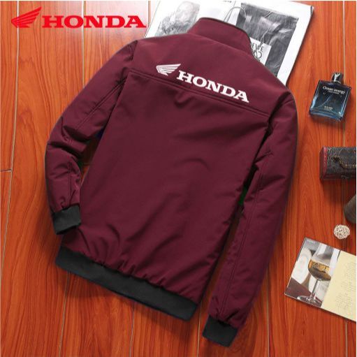 Jaket Motor Pria HONDA Taslan Waterproof Anti Air - Jaket Touring Keren Terbaru