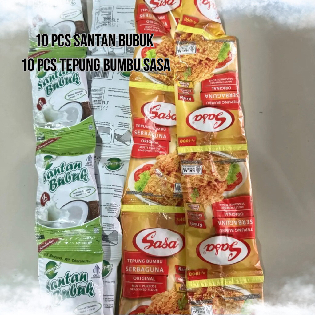 

Paket 10 Pcs Tepung Serbaguna Sasa + 10 Pcs Santan Bubuk
