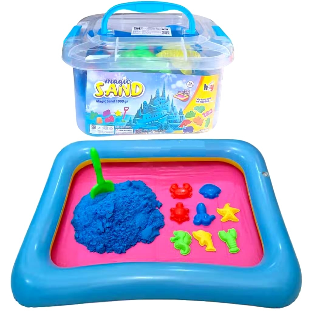 Mainan Anak Pasir Ajaib 1 Kg Set Box