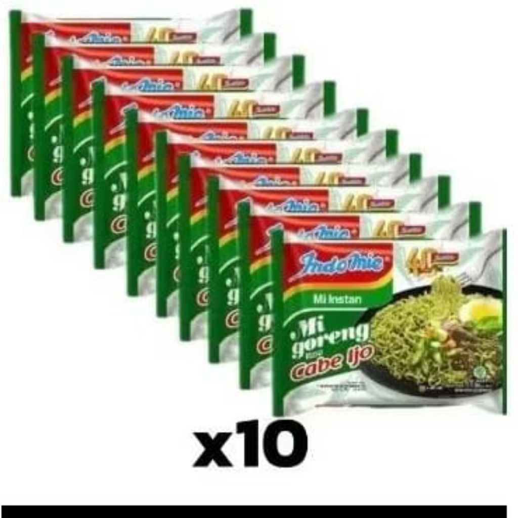 

INDOMIE GORENG CABE IJO PAKET 10 PICS
