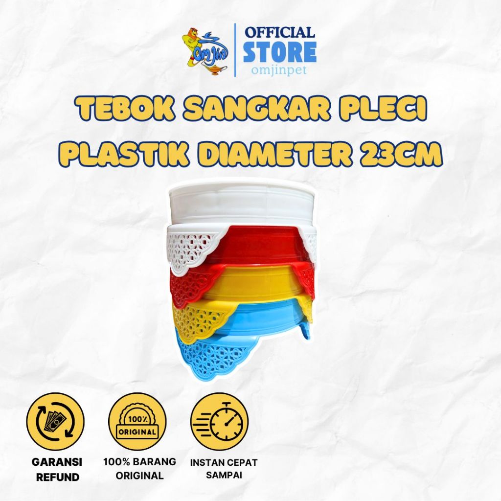 Tebok Sangkar Pleci Plastik | Tebok Sangkar Pleci Plastik Diameter 23cm