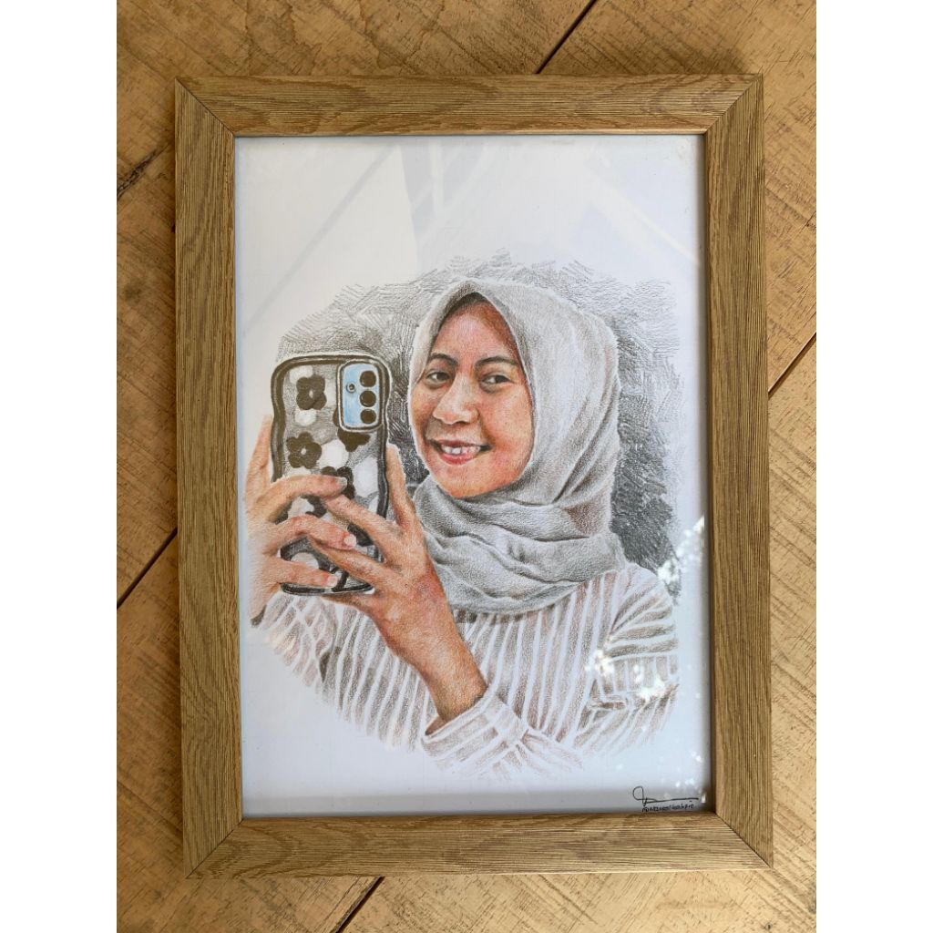 sketsa lukisan wajah