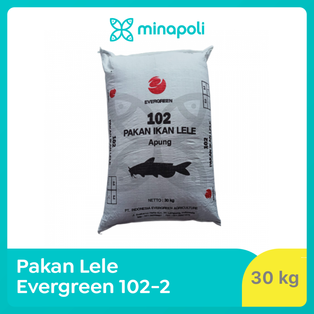 Pakan Ikan Lele Evergreen 102-2 kemasan 30 kg