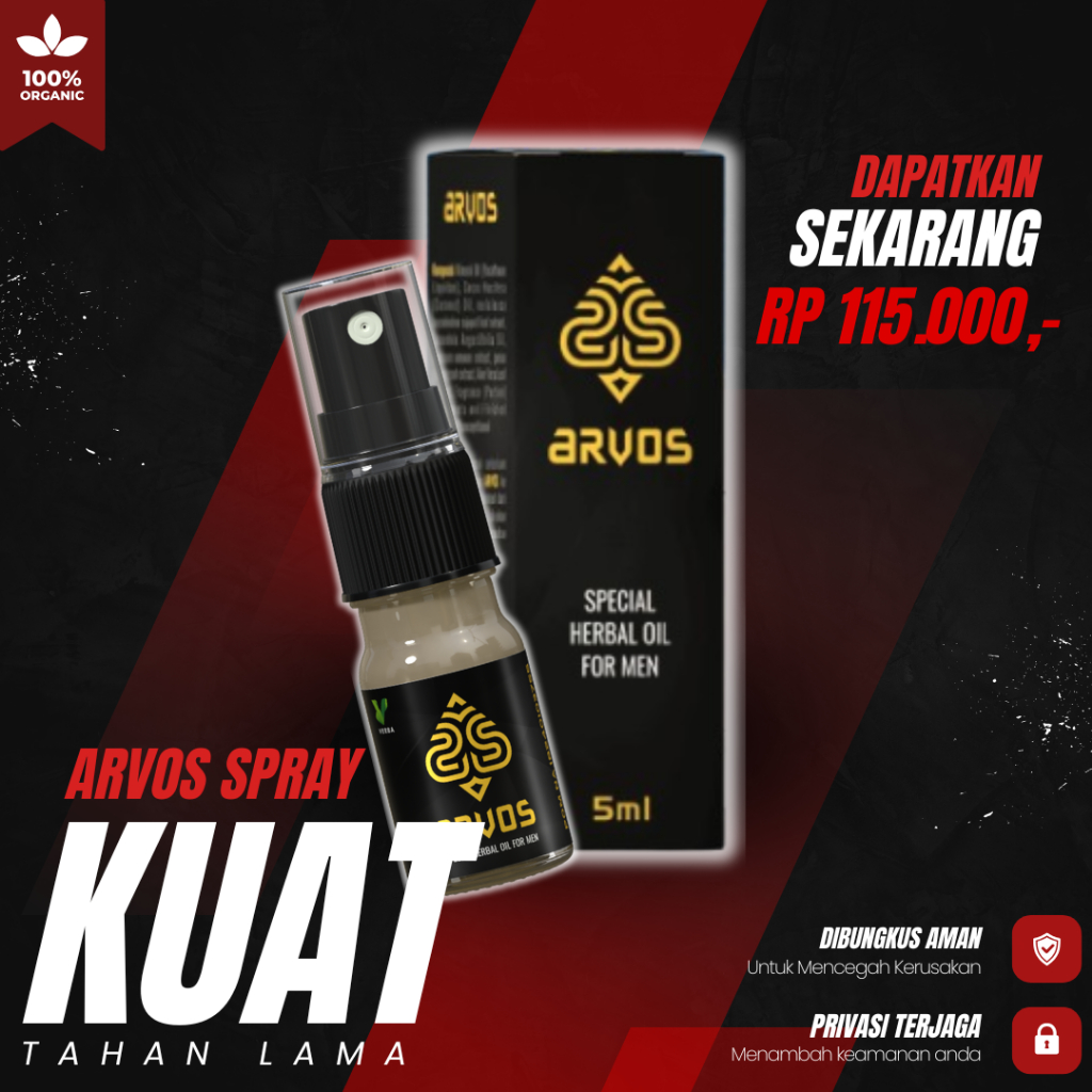 SPRAY ARVOS herba oil Minyak Pijat Obat Kuat Pria Tahan Lama 2 Jam ARVOS Spray Obat Kuat Oles Herbal