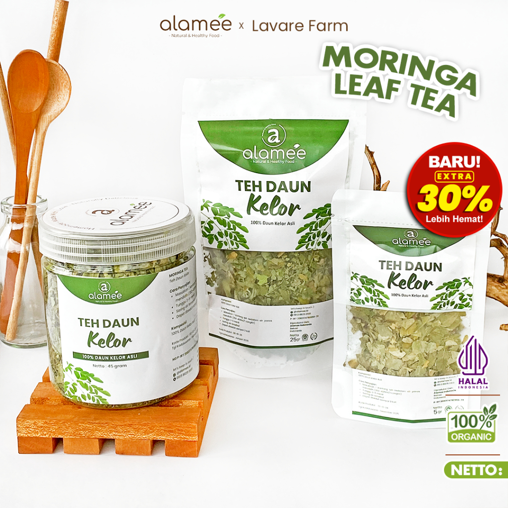 

Teh Daun Kelor Herbal Alami Moringa Tea Flower Asli Kering Organik All Varian