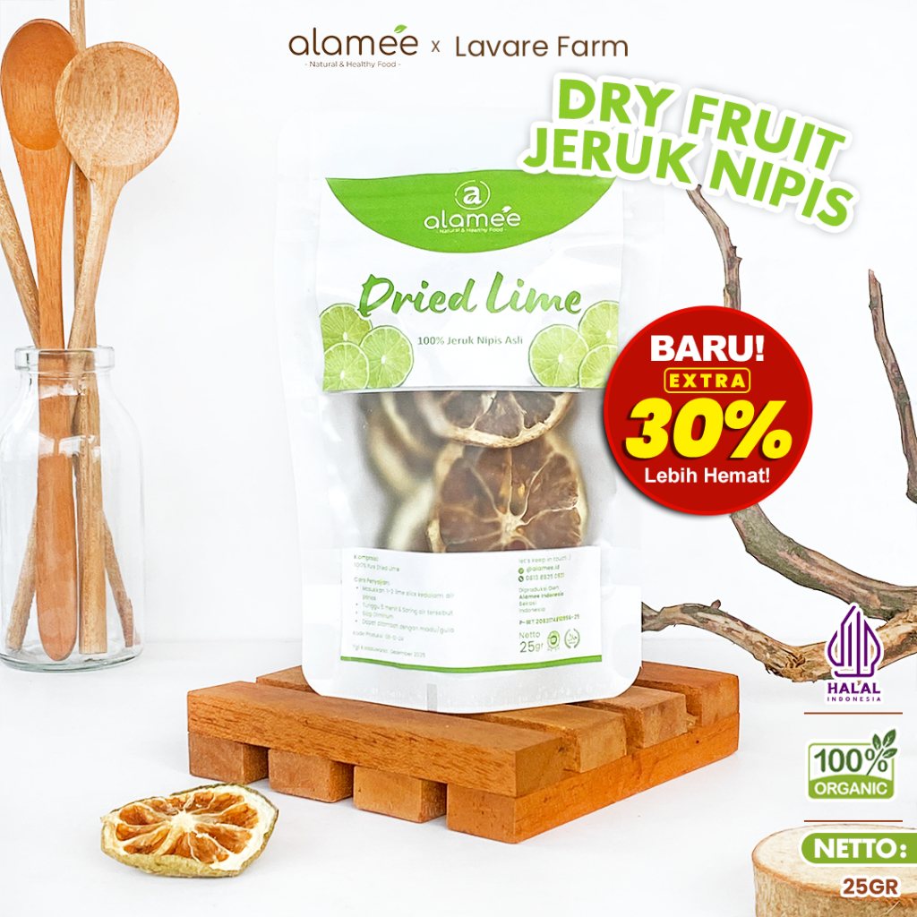 

ALAMEE Lime Slice Tea Jeruk Nipis Kering Dried Teh Herbal Buah Iris Organik 25gr BUMA
