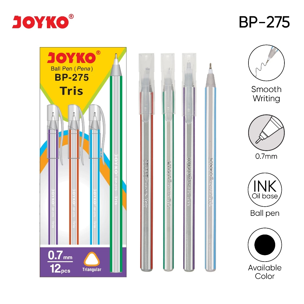 

Ball Pen Pulpen Pena Joyko BP-275 Tris 0.7 mm