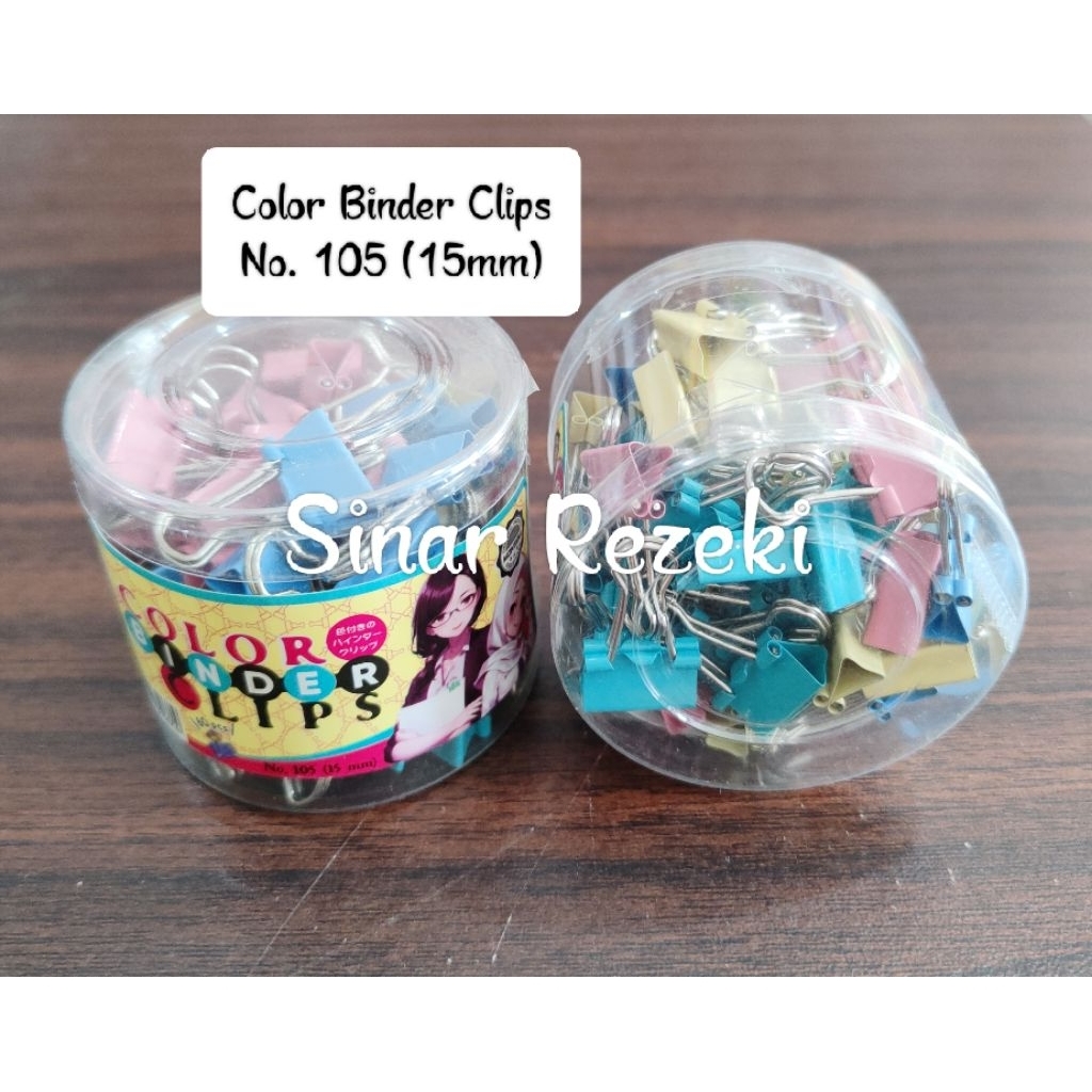 

1 Set = 60 buah!MBC-105JR!Binder clip warna warni/colour binder clip/binder clip warna/penjepit kertas warna warni