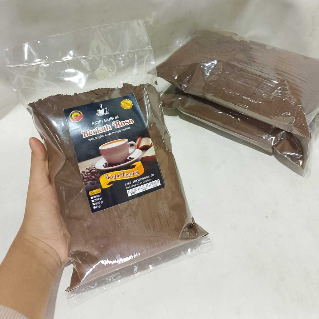 

Kopi Jagung 1kg Bubuk Kopi Berkah Roso Biji Kopi Mix Jagung Coffee Jagung Powder Coffee