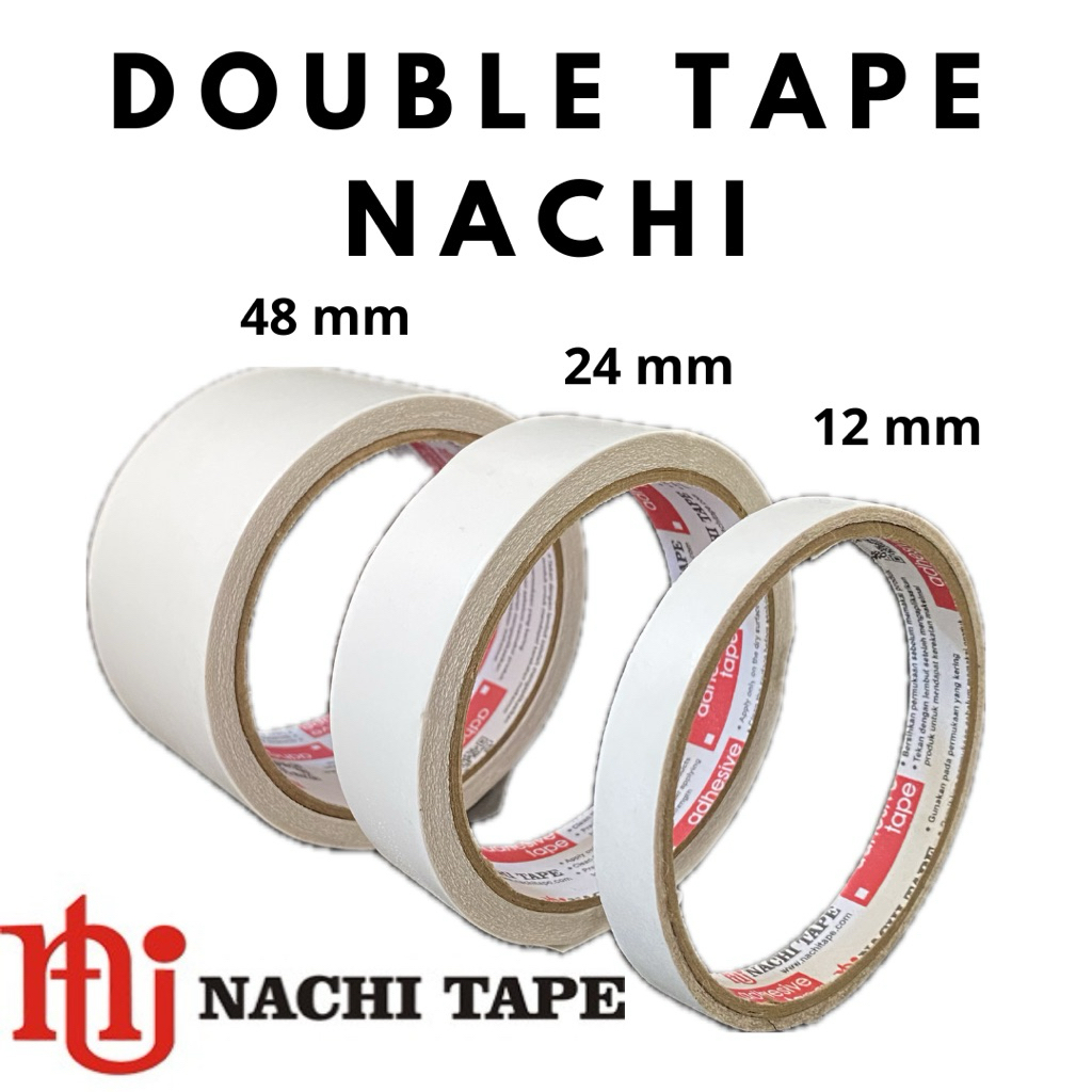 

DOUBLE TAPE NACHI | SOLASI BOLAK BALIK | 12mm 24 mm 48mm