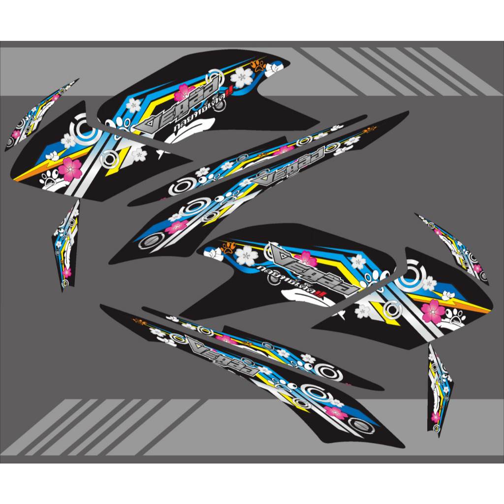 STIKER STRIPING VARIASI HONDA VERZA LAMA 2013-2017 GRAFIS MBANGYANG