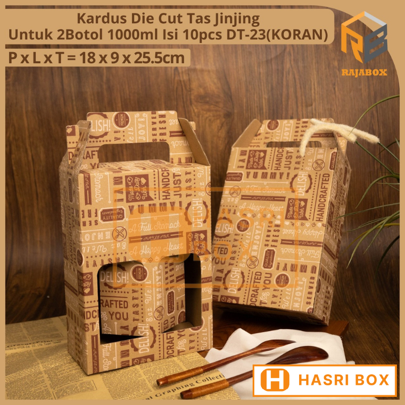 

Dus Botol Kale 1 Liter Isi 2 Box Packaging Kemasan Minuman Take Away Kardus Botol 1000ml