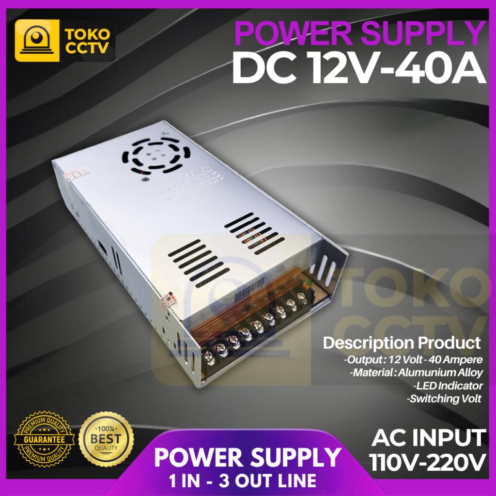 POWER SUPPLY 12V/40A SWITCHING