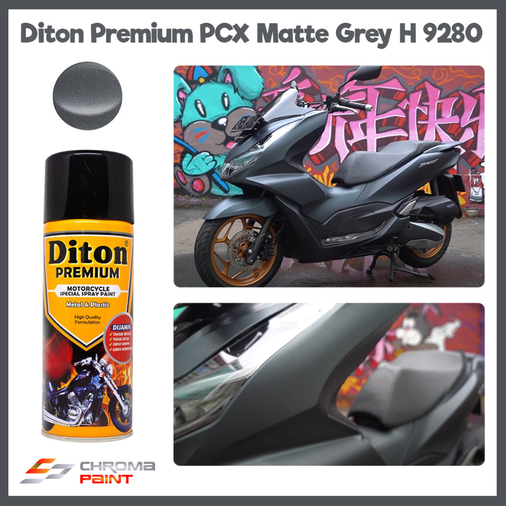 Cat Motor Diton Premium Honda Color Abu-abu - PCX Matte Grey H 9280