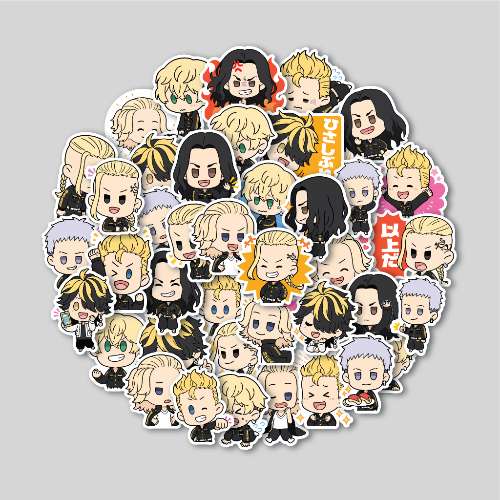 

STICKER PACK TOKYO REVENGERS CHIBI | STICKER TUMBLR | STIKER LAPTOP KOPER HELM