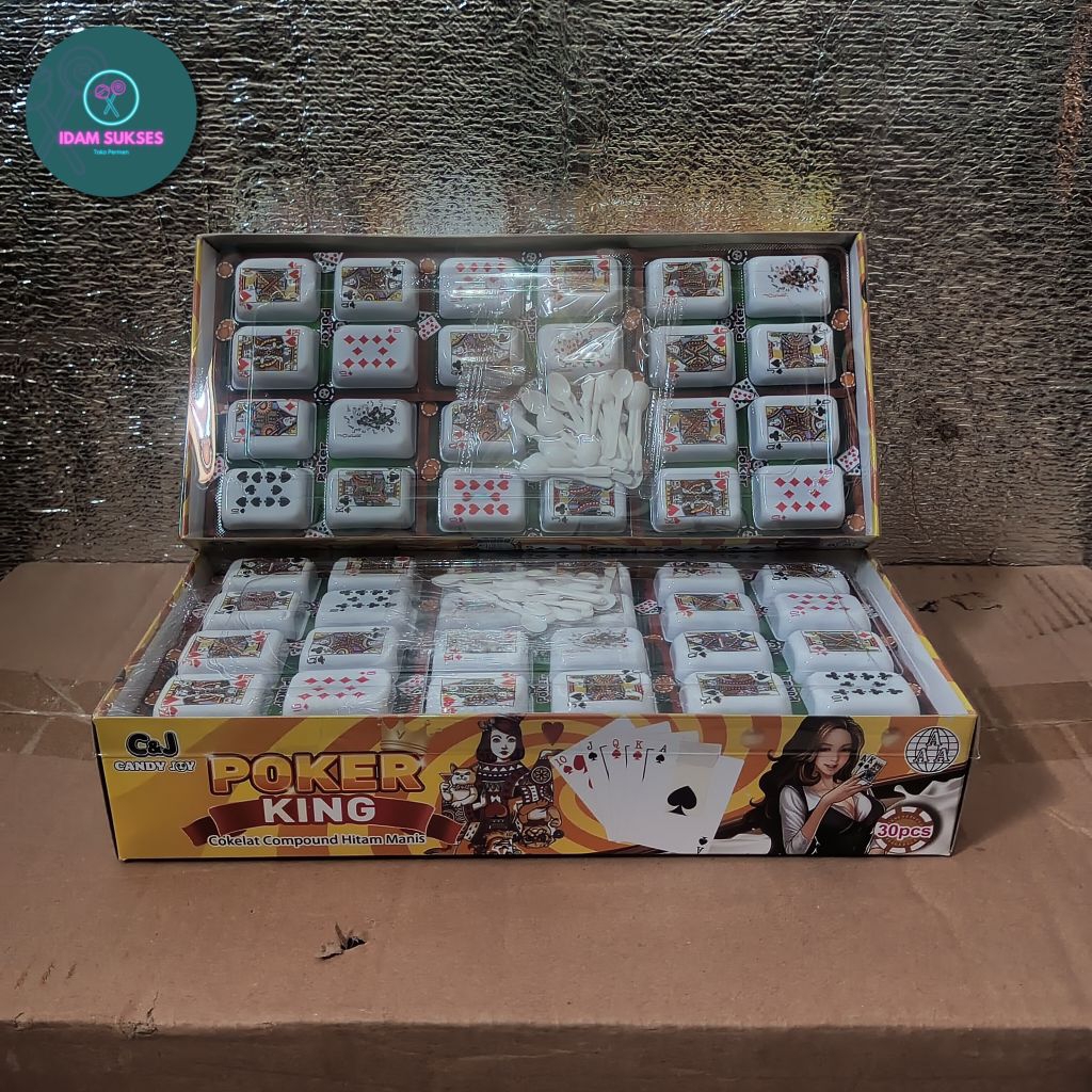 

C&J coklat kartu poker king & coklat bungkus roko isi 30 pcs 1 box