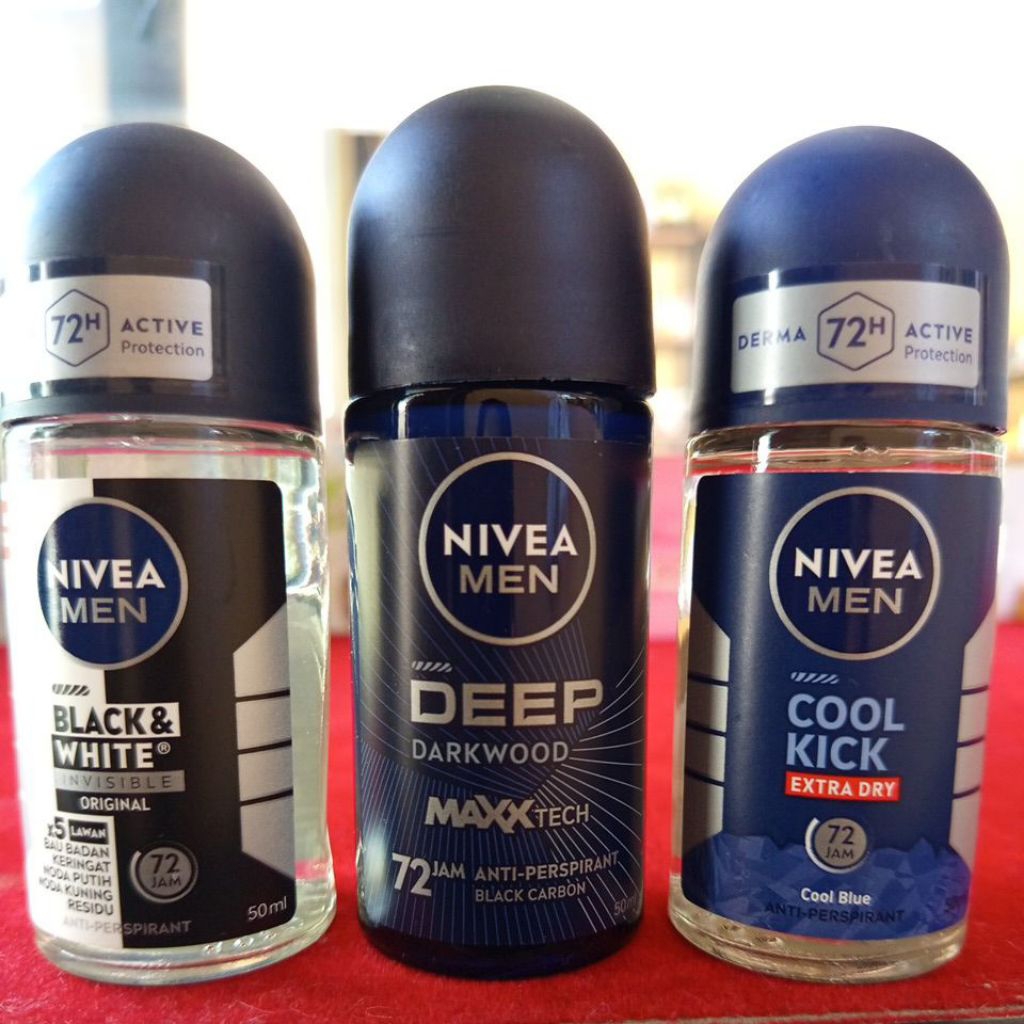NIVEA MEN. DEODORANT NIVEA MEN BLACK & WHITE. NIVEA MEN DEEP DARKWOOD. NIVEA MEN COOL KICK.