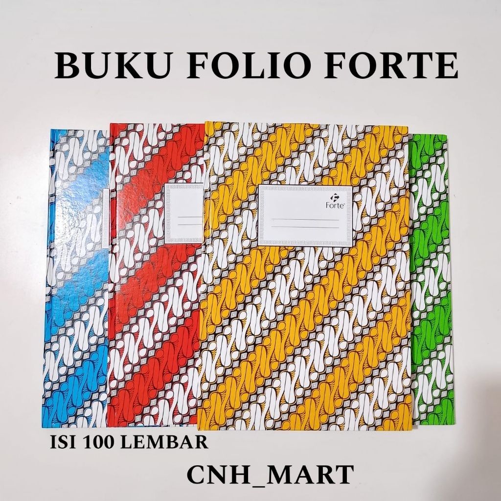 

Buku Tulis Hard Cover Folio Forte - Paperline 100Lembar 21x31cm Harga 1PCS