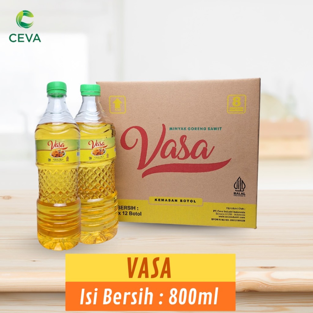 

VASA Minyak Goreng Sawit Kemasan Botol 800ML - 1 Dus