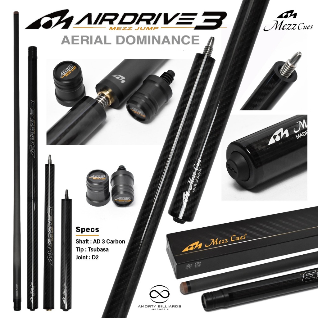 Mezz Cue Air Drive 3 - Jump Cue / Stick Jump Billiard