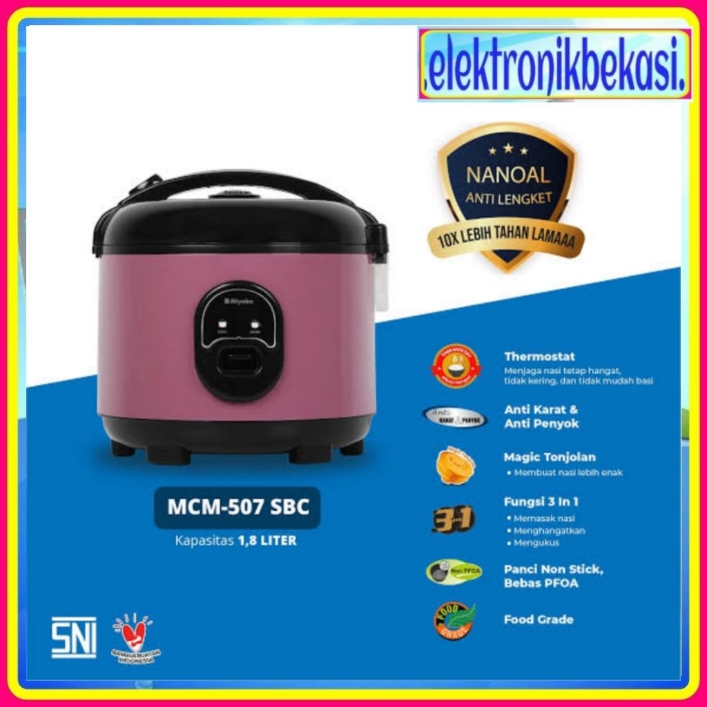 MAGIC COM MIYAKO MCM 507 SBC / MAGIC COM MIYAKO 1.8 LITER / MIYAKO MCM-507SBC