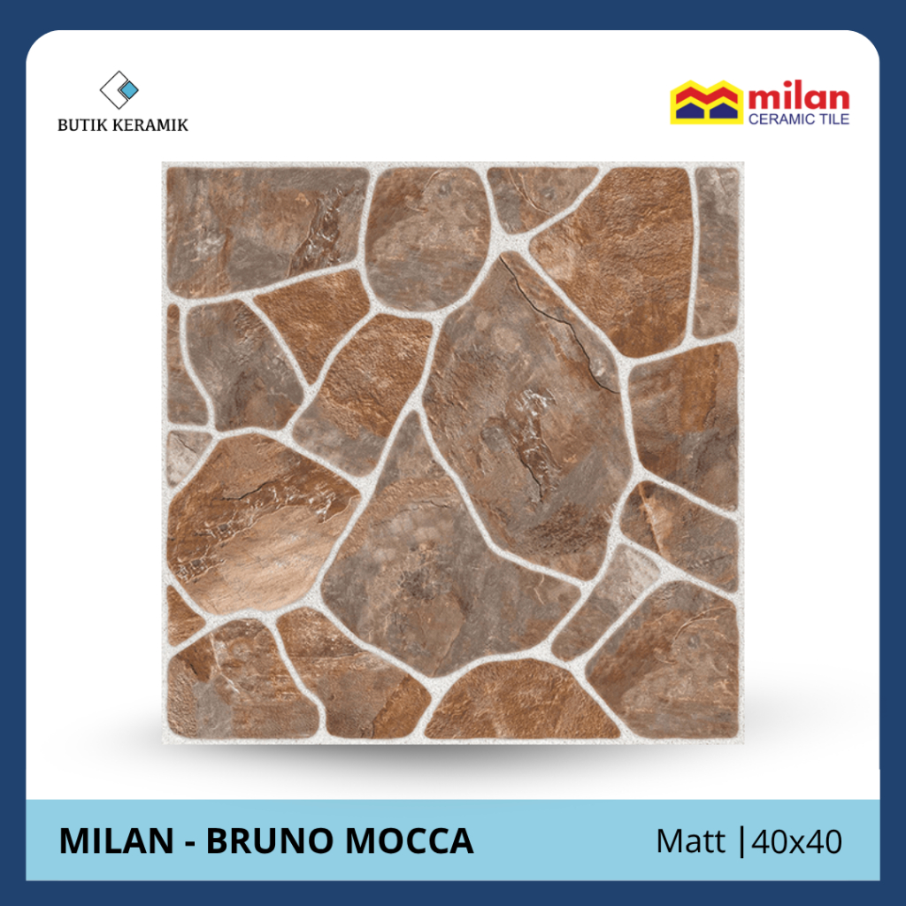 Keramik40x40 Matt | Milan | Bruno Series | Matt | Grade A / KW 1 | Keramik Lantai I Keramik Dinding 