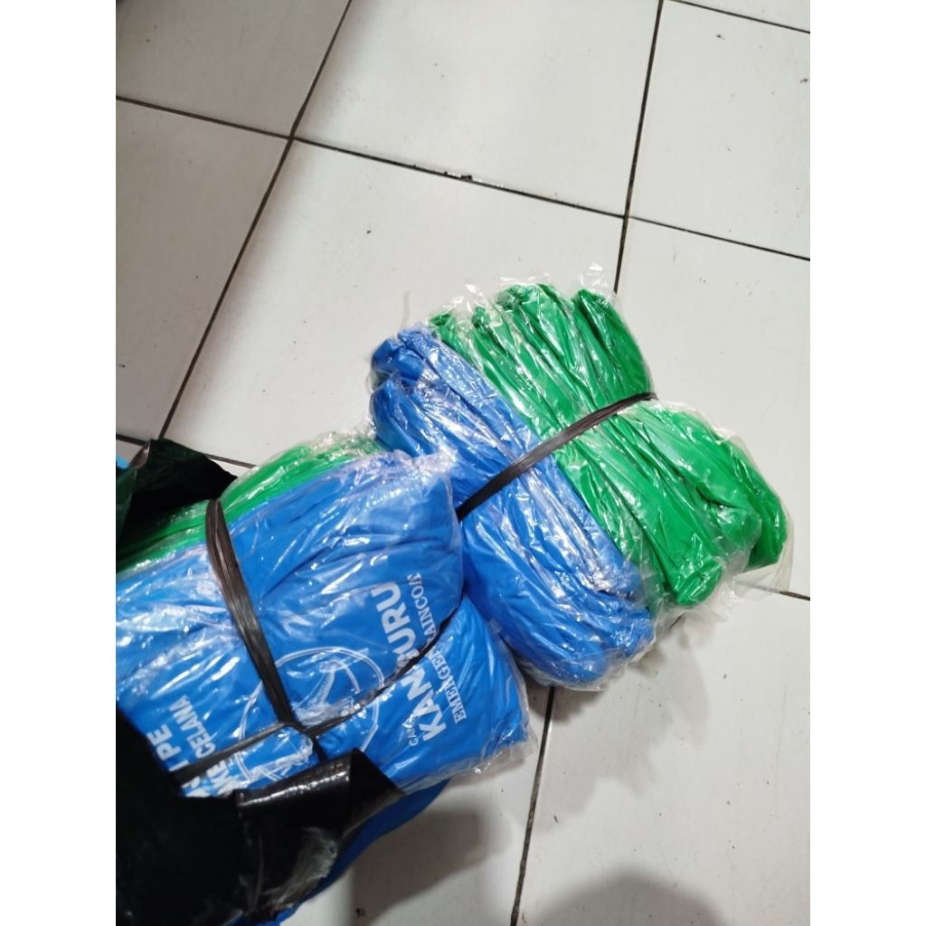 jas hujan plastik stelan