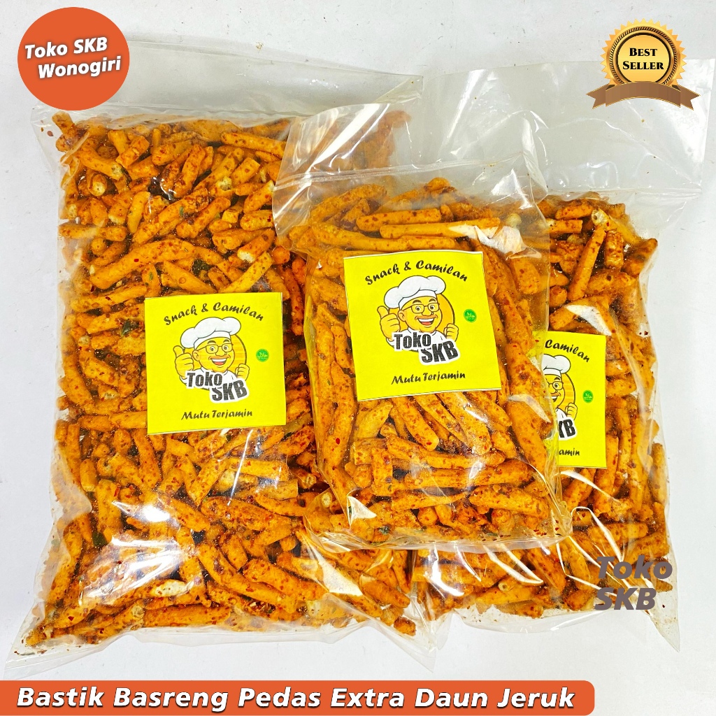 

1kg Bastik Basreng Pedas Extra Daun Jeruk