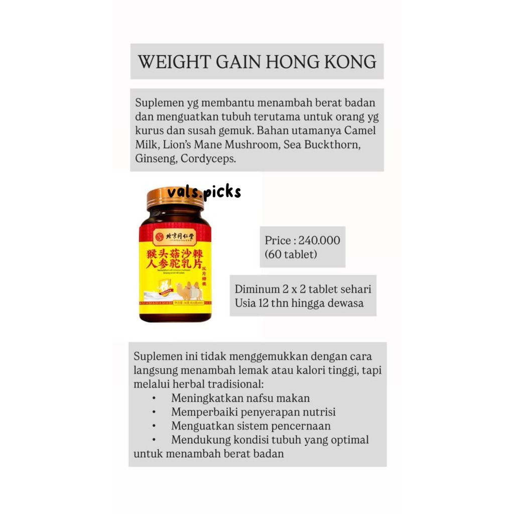 Weight Gain Hongkong