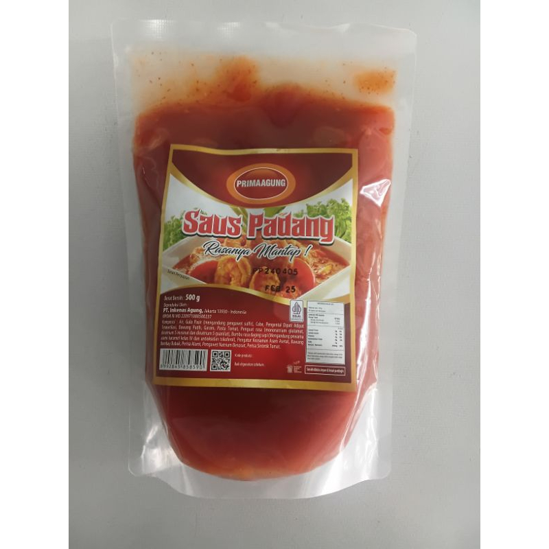 

Prima Agung Saus Padang, 500 gram Saos Halal