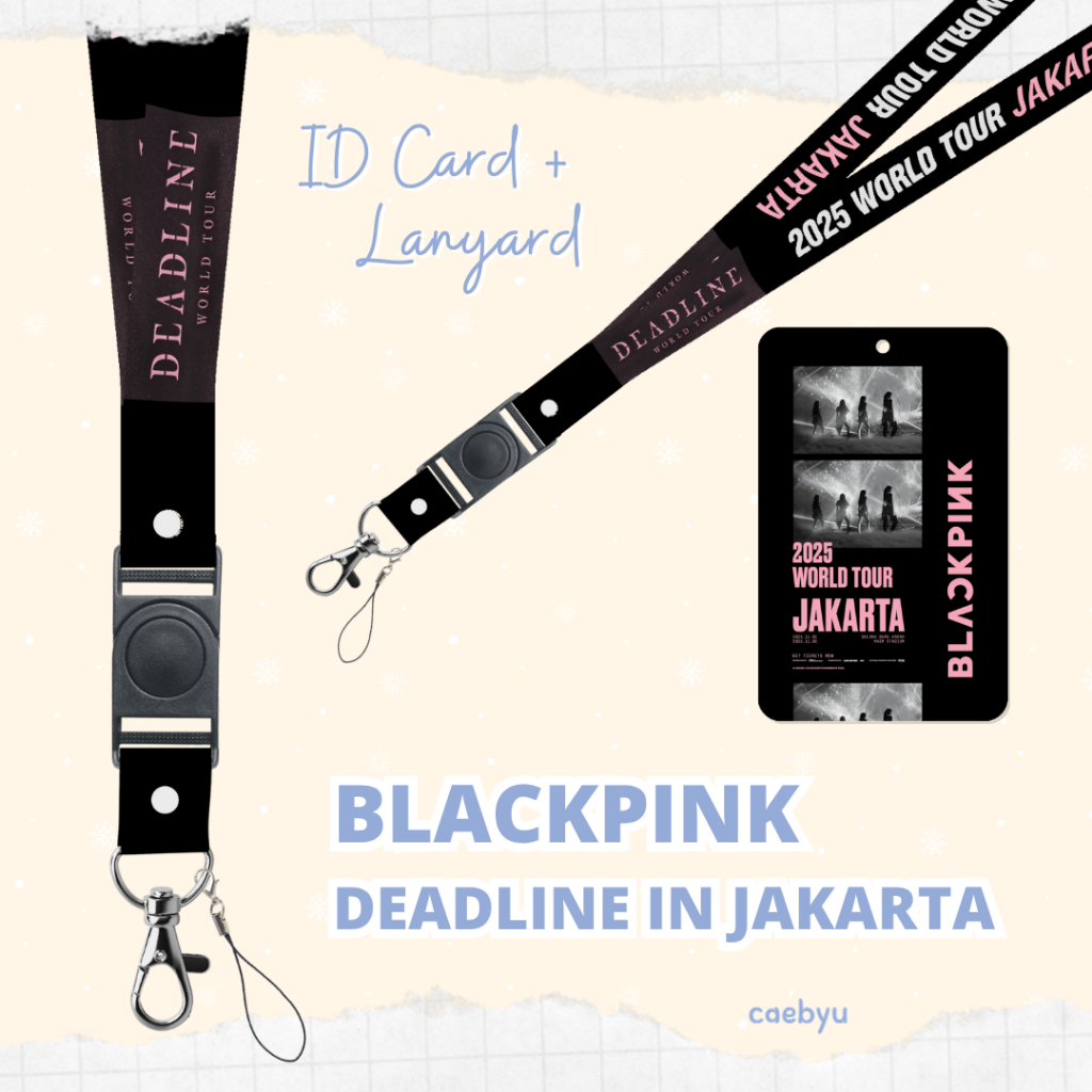 

READY STOCK ID Card + Lanyard BLACKPINK DEADLINE in Jakarta Kpop bp blink jennie rose lisa jisoo Konser JKT Indonesia INA K-Pop Tali Gantungan HP PC ID Card Cahol Card Holder
