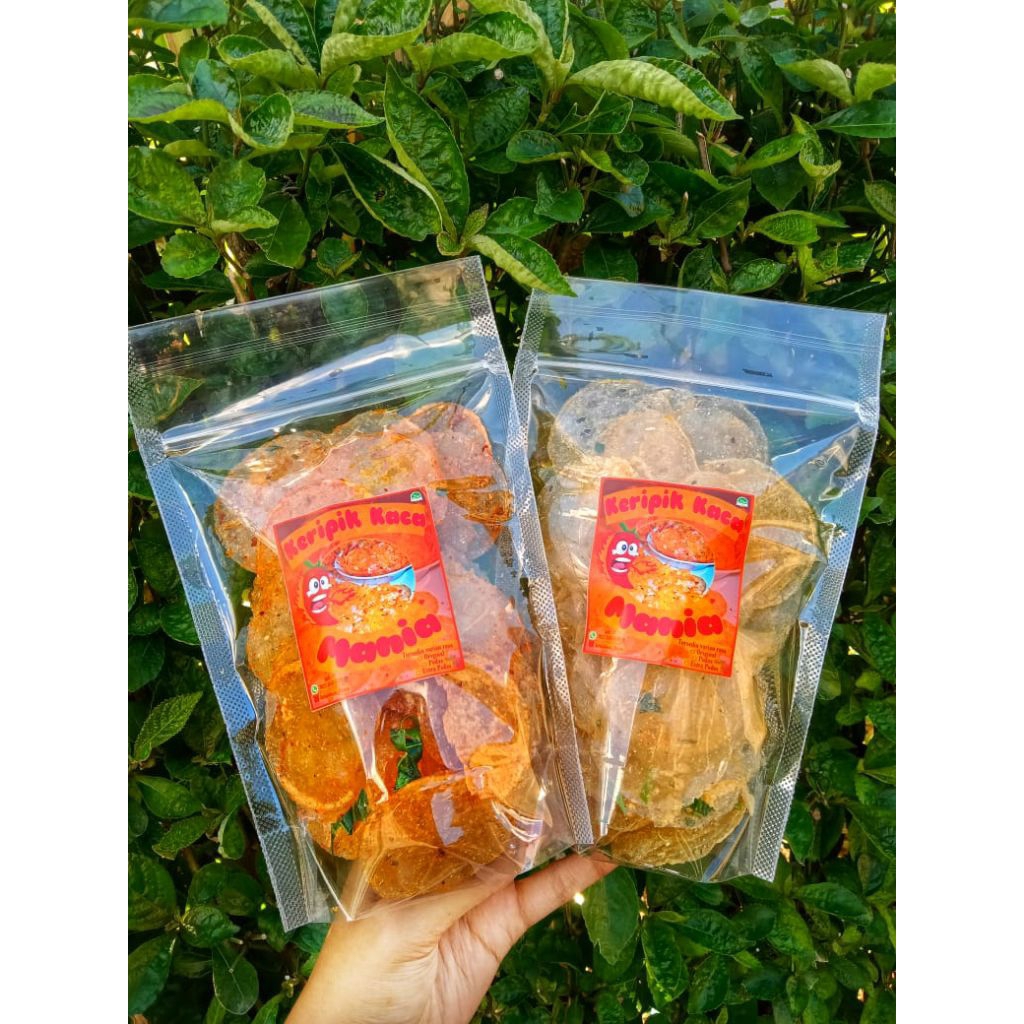 

Keripik Kaca Pouch 80 gram keripik kaca renyah By Sigundul Snack
