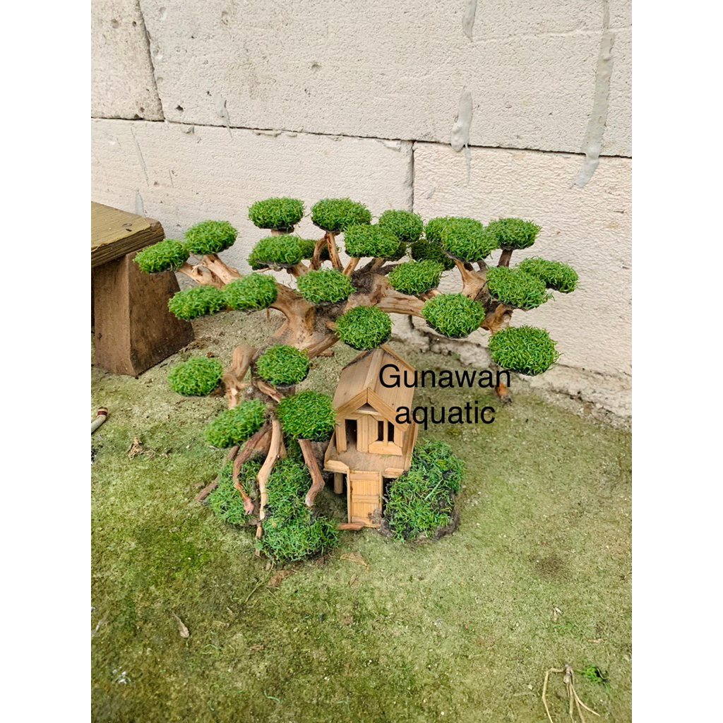 bonsai moss sintetis/daun sintetis