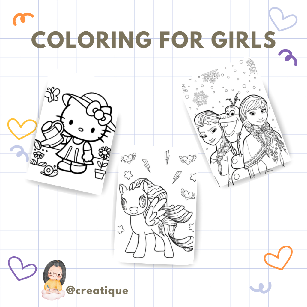 

[10 LEMBAR] Lembar Kertas Mewarnai Anak | Kertas Mewarnai A5 | Coloring For Kids