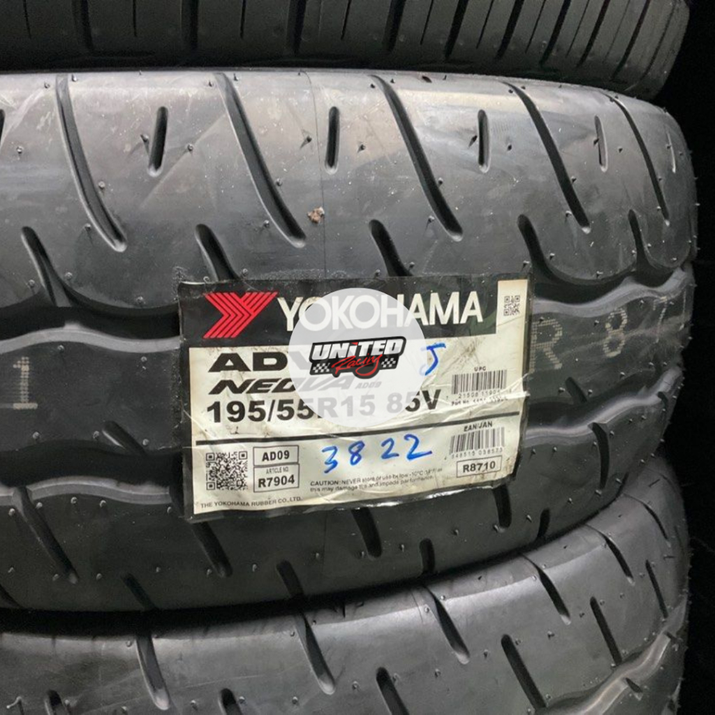 BAN MOBIL IMPORT SEMI SLICK RING 15 YOKOHAMA ADVAN NEOVA AD09 85V 195 55 R15 TUBLES AWET JAKARTA TIM
