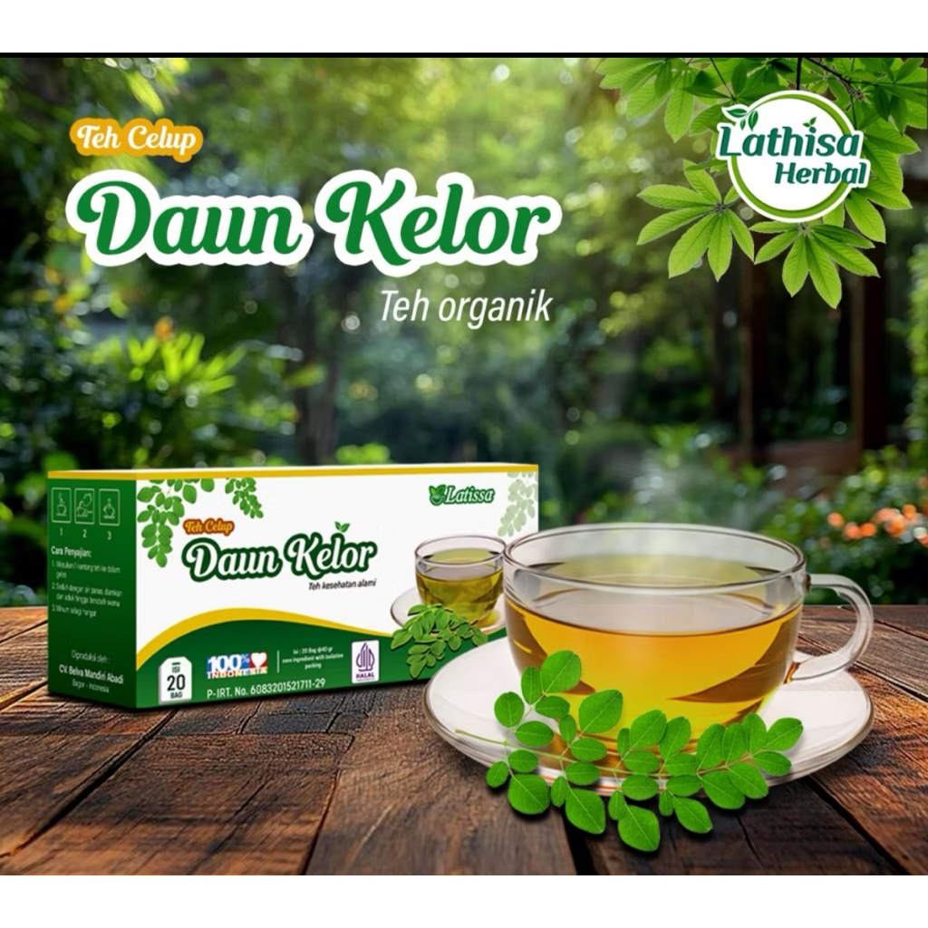 

(BISA COD)TEH CELUP DAUN KELOR MEREK LATISSA isi 20bag