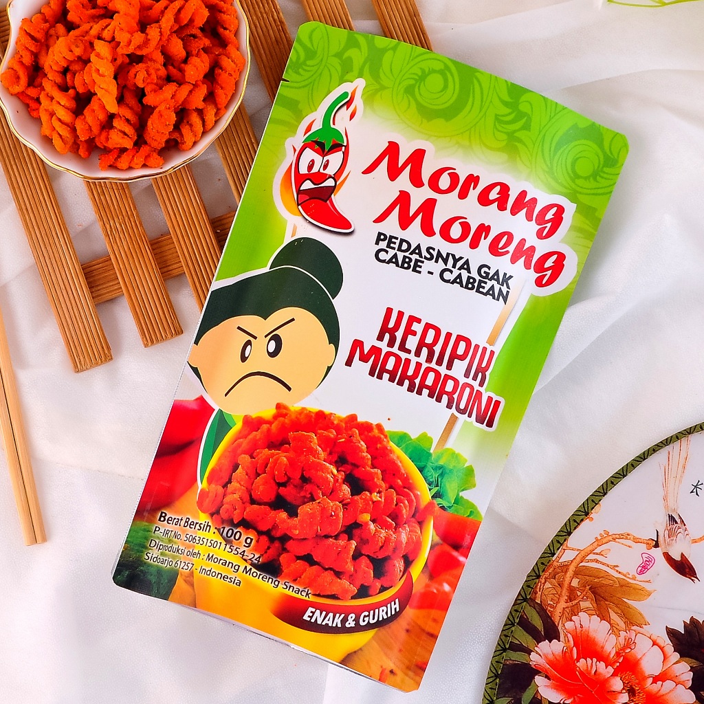 

Keripik Pedas Makaroni Spiral Morang Moreng / Cemilan Renyah Aneka Rasa