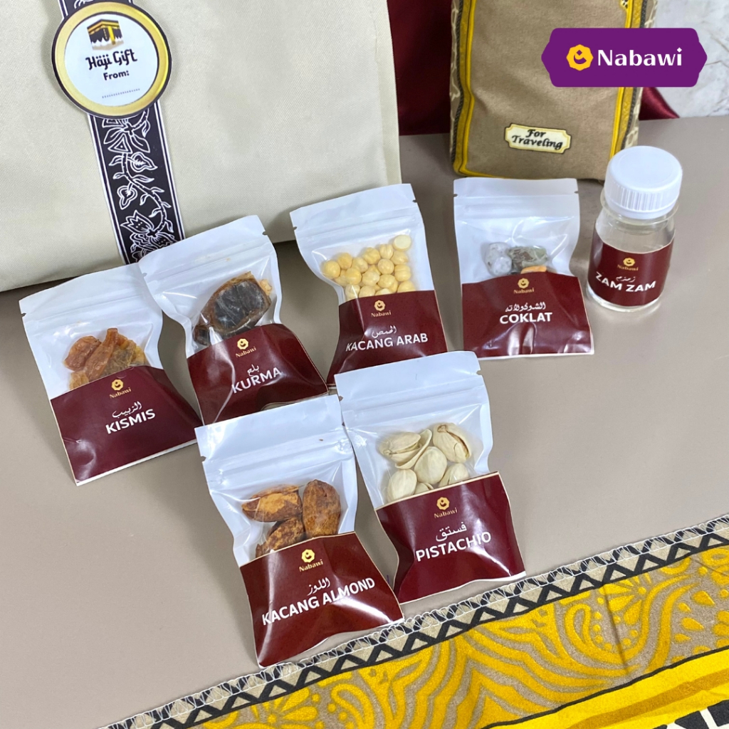 

Xmaster Hampers Aisyah Souvenir Oleh Oleh Haji Umroh Kacang Arab Fustuk Kismis Kurma Air Zam-zam