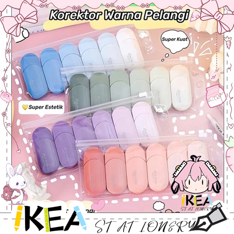 

Set 6 Pita Koreksi Tip-ex Kertas Correction Tape Lucu Aesthetic Stationery korea Alat Tulis Pink School stuff perintilan sekolah