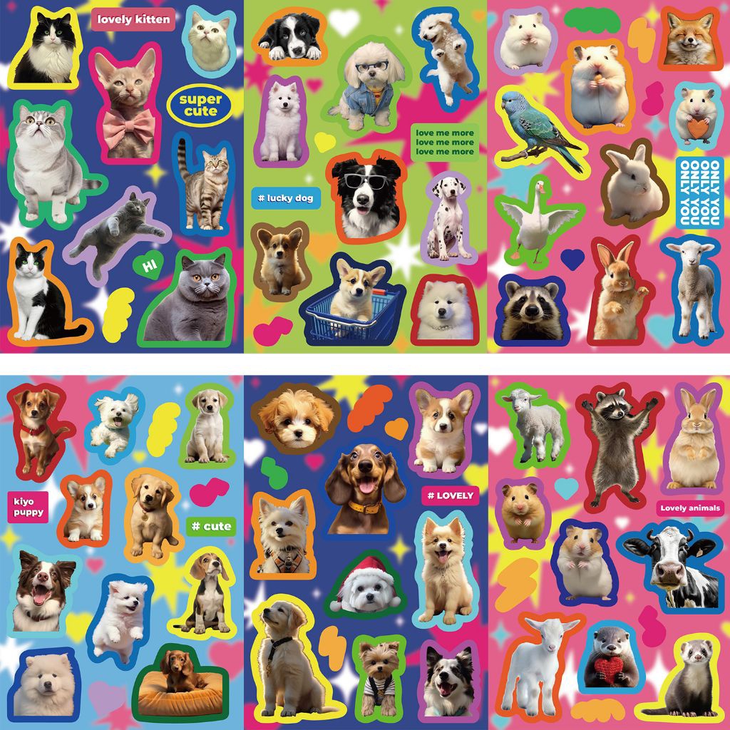 

sticker sheet | sticker animal | sticker deco journaling hp laptop