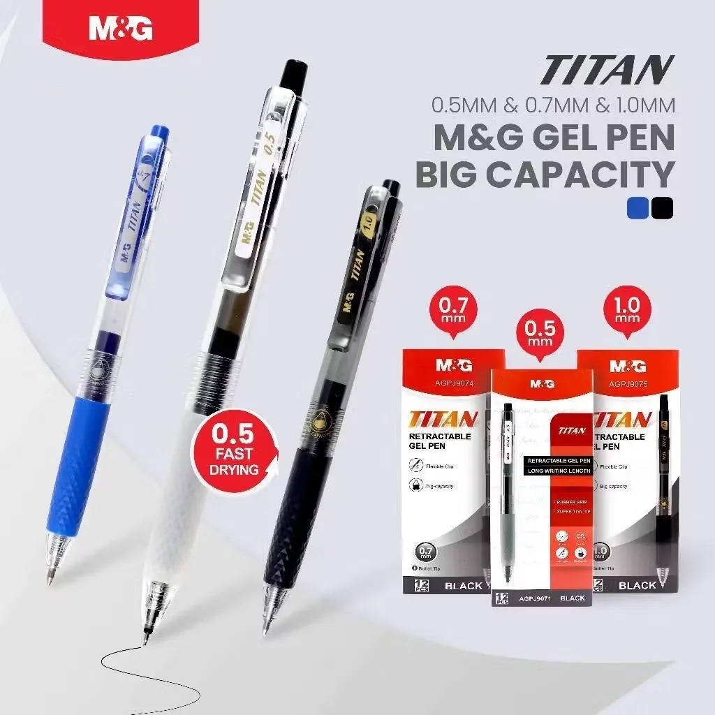 

[PCS] M&G Retractable Gel Pen TITAN / Pulpen Cetet AGPJ9071