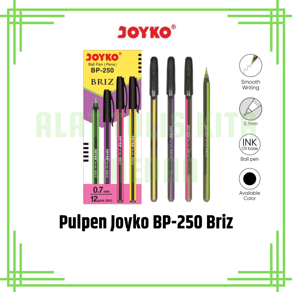 

(1 Kotak) Pulpen Joyko BP-250 Briz / Ball Pen / Pena 0.7mm Joyko BP-250 Briz