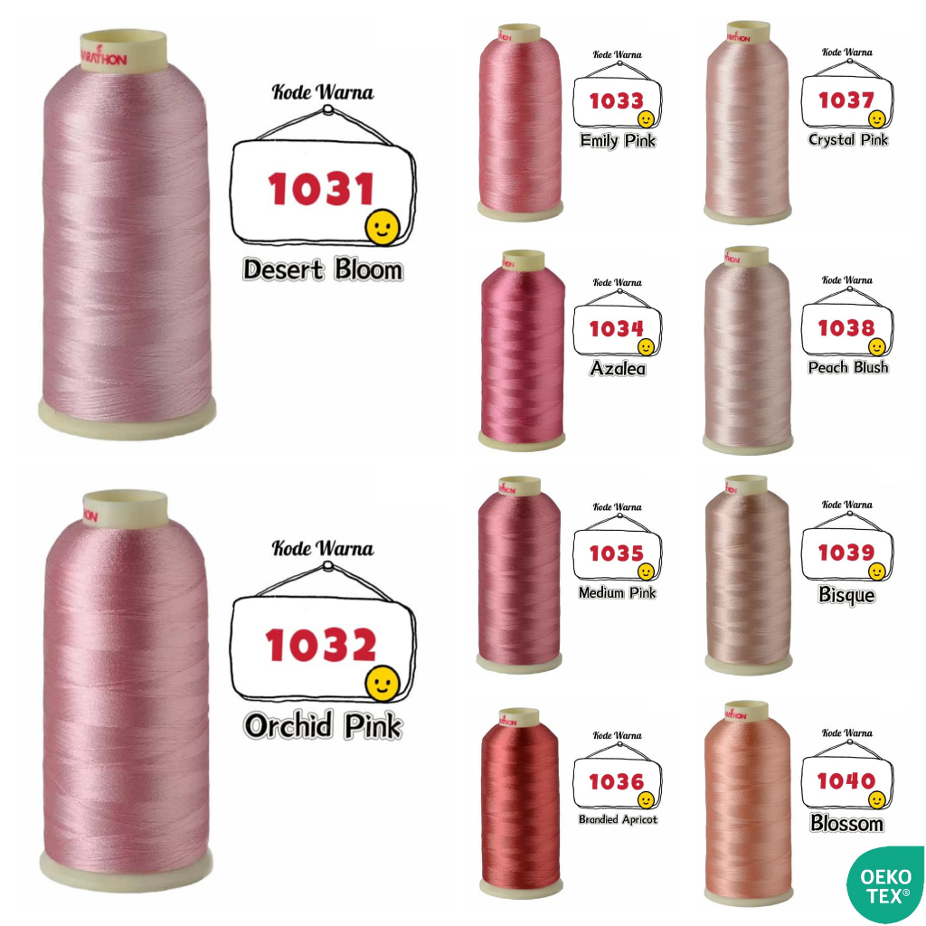 Marathon Viscose Rayon Benang Bordir Import Berkualitas #1031-#1040
